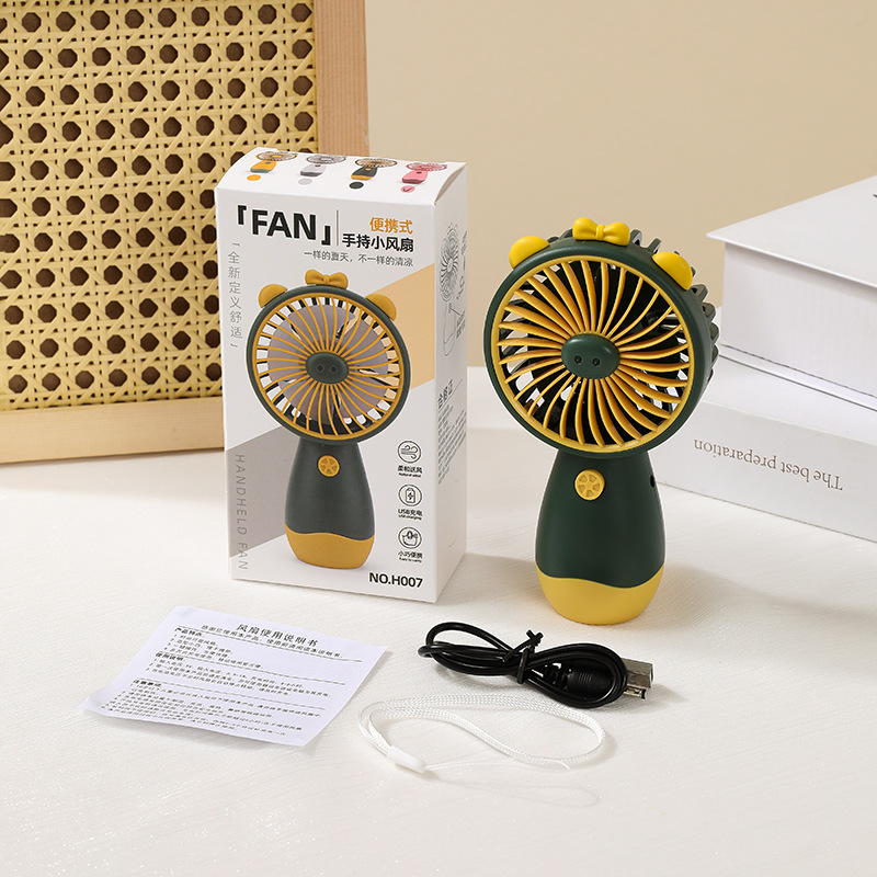 New Cartoon Handheld Fan Charging Long Endurance Wind Outdoor Portable Mini Little Fan Gift Wholesale