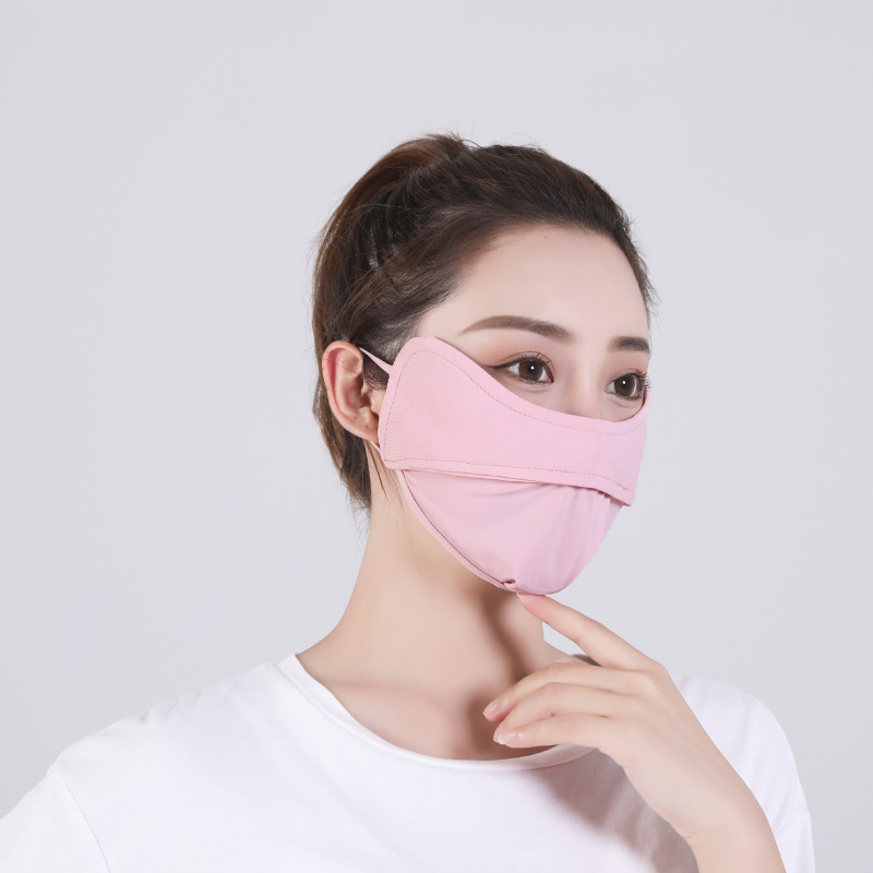 Factory Direct Spring and Autumn Mask Female Fashion Breathable Eye Protection Corner Mask Sunshade Ice Silk Mask