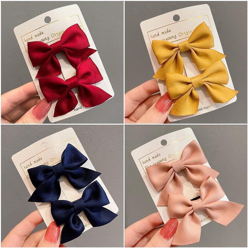 Korean Girls Small Size Bow Headdress Children Fashion Hairpin Cute Japanese Style Little Girl's Hair Pin Princess Hair Accessories