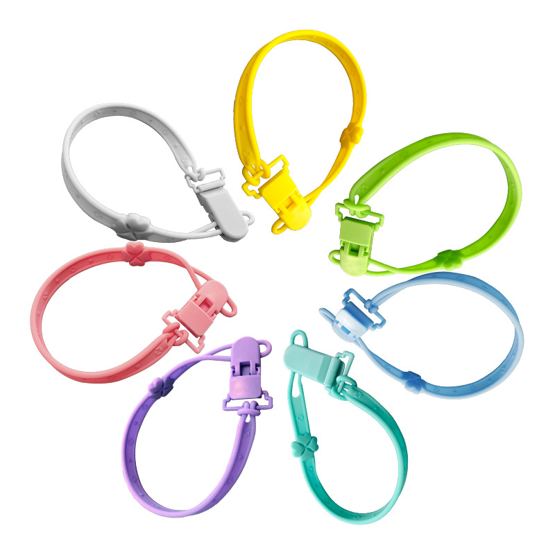 Teether Anti-Lost Chain Silicone Pacifier Clip Infant Teether Toys Anti-Lost Strap Baby Bottle Water Cup Anti-Drop Rope