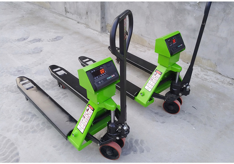 5吨手动液压电子秤叉车称重搬运车托盘车地牛铲车抗震防水