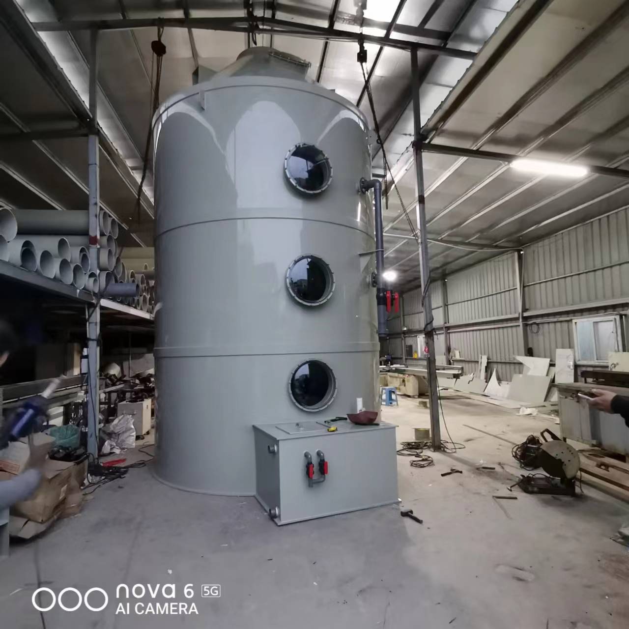 加工件 PP焊接件废气塔 风管弯头吸管米黄色风阀PP新美乐天圆地方