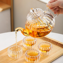 V8J3光一玻璃花茶壶蜡烛加热新款下午茶茶具水果茶壶套装养生壶煮