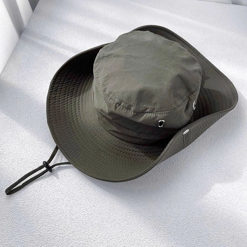 Western Cowboy Hat Female Fisherman Hat Men's Summer Vacation Big Brim Sun-Proof Sun Hat Outdoor Fishing Sunshade Alpine Cap