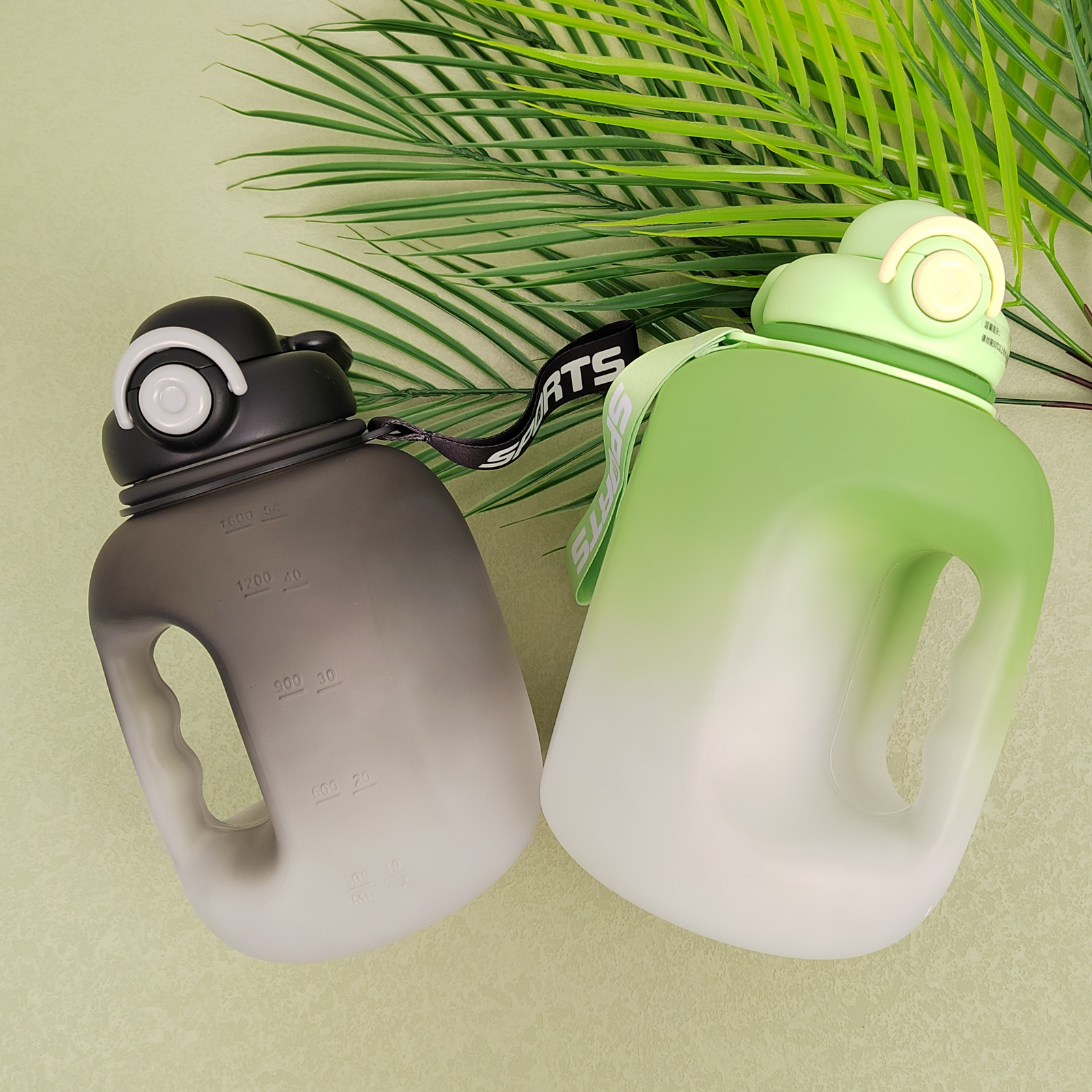 大容量渐变色水杯吨吨桶运动健身水壶太空杯网红大肚杯男女大水壶