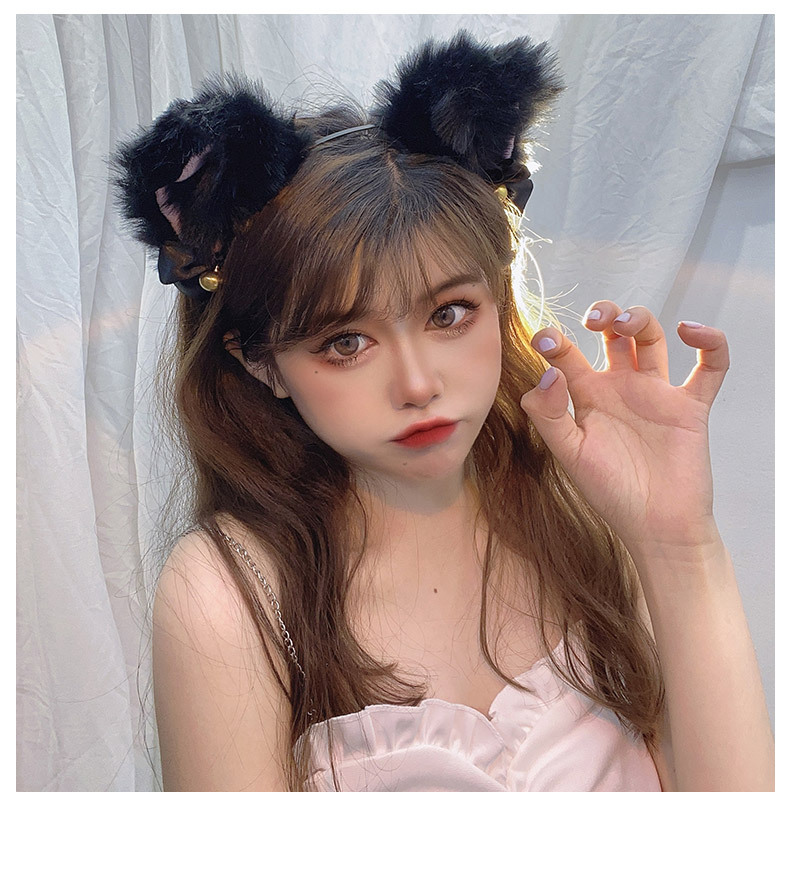 韩版网红主播毛绒猫耳朵发箍 可爱性感少女卖萌兽耳发夹猫咪头饰
