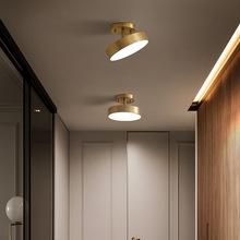 过道灯北欧全铜轻奢走廊灯客厅现代简约创意家用玄关明装吸顶灯具