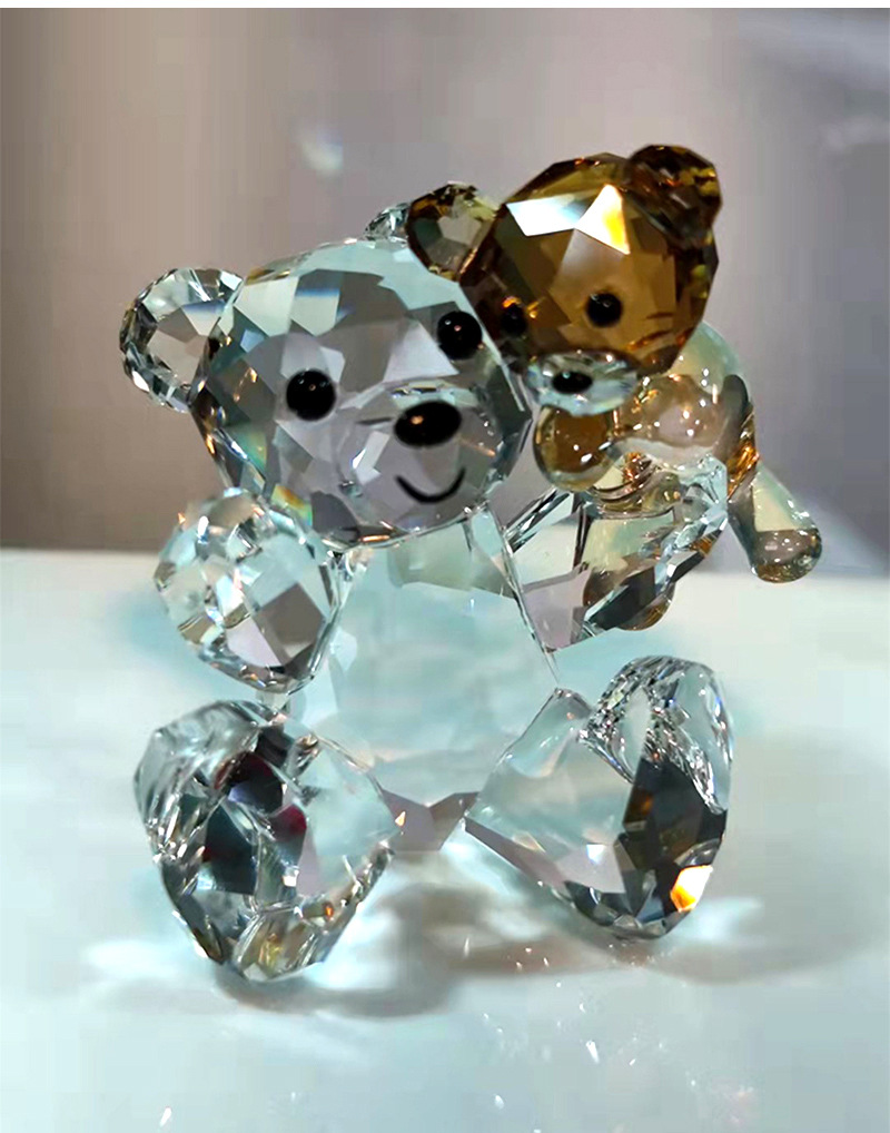 汽车水晶摆件装饰品车内轻奢女士可爱高档小熊气球挂件创意熊挂饰