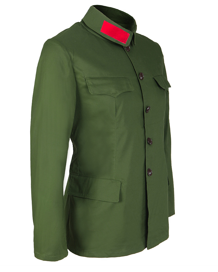 65式军套装军绿色老式士兵服干部服红卫兵的确良演出服装涤卡聚会