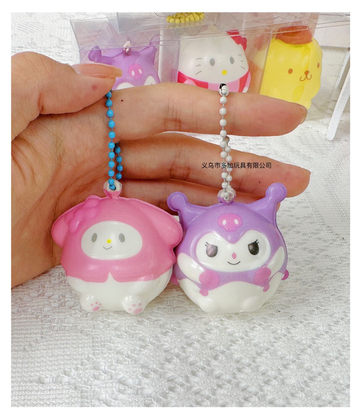 a Cute Sanrio Vent Squeezing Toy Pendant Ornament Schoolbag Cute Squishy Toys Independent Pvc Boutique Bag