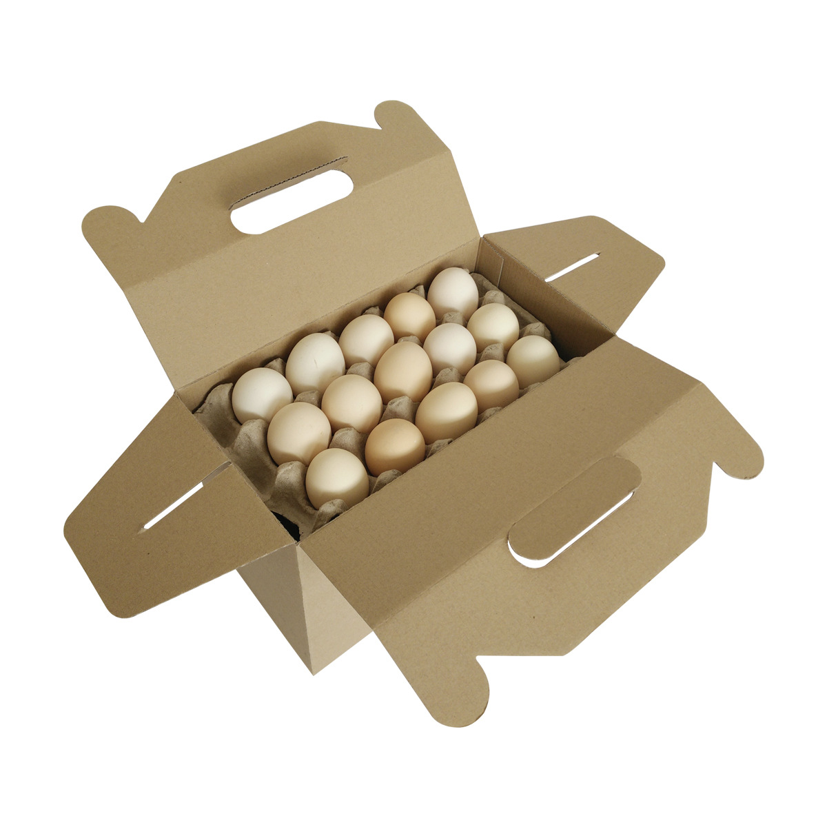 通用现货土鸡蛋草鸡蛋手提纸盒礼品盒瓦楞包装盒30-60枚装跨境