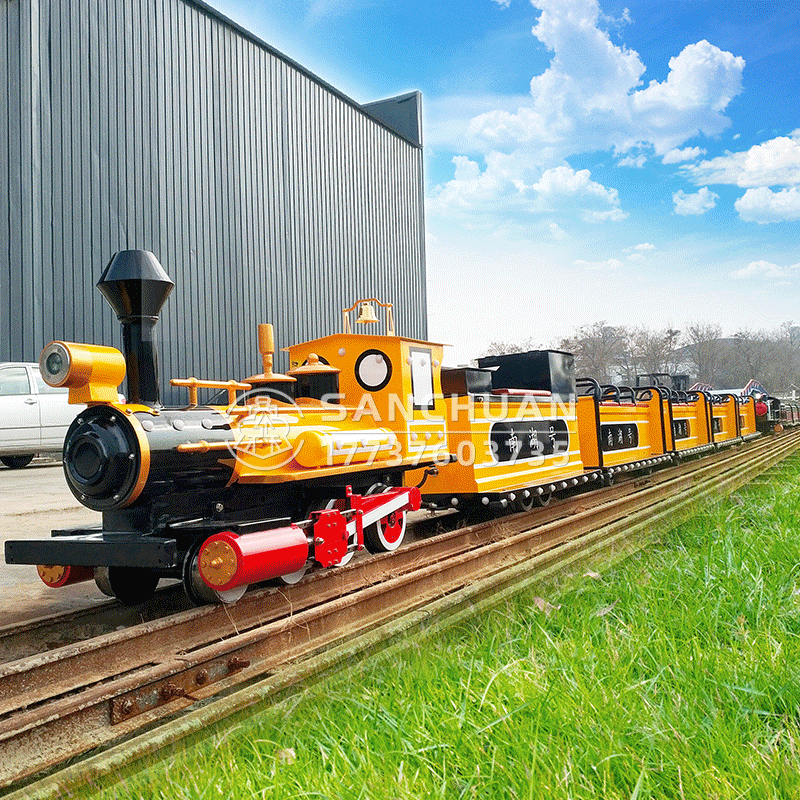 景区有轨道观光小火车可坐人儿童游乐设备花海电动户外迷你火车