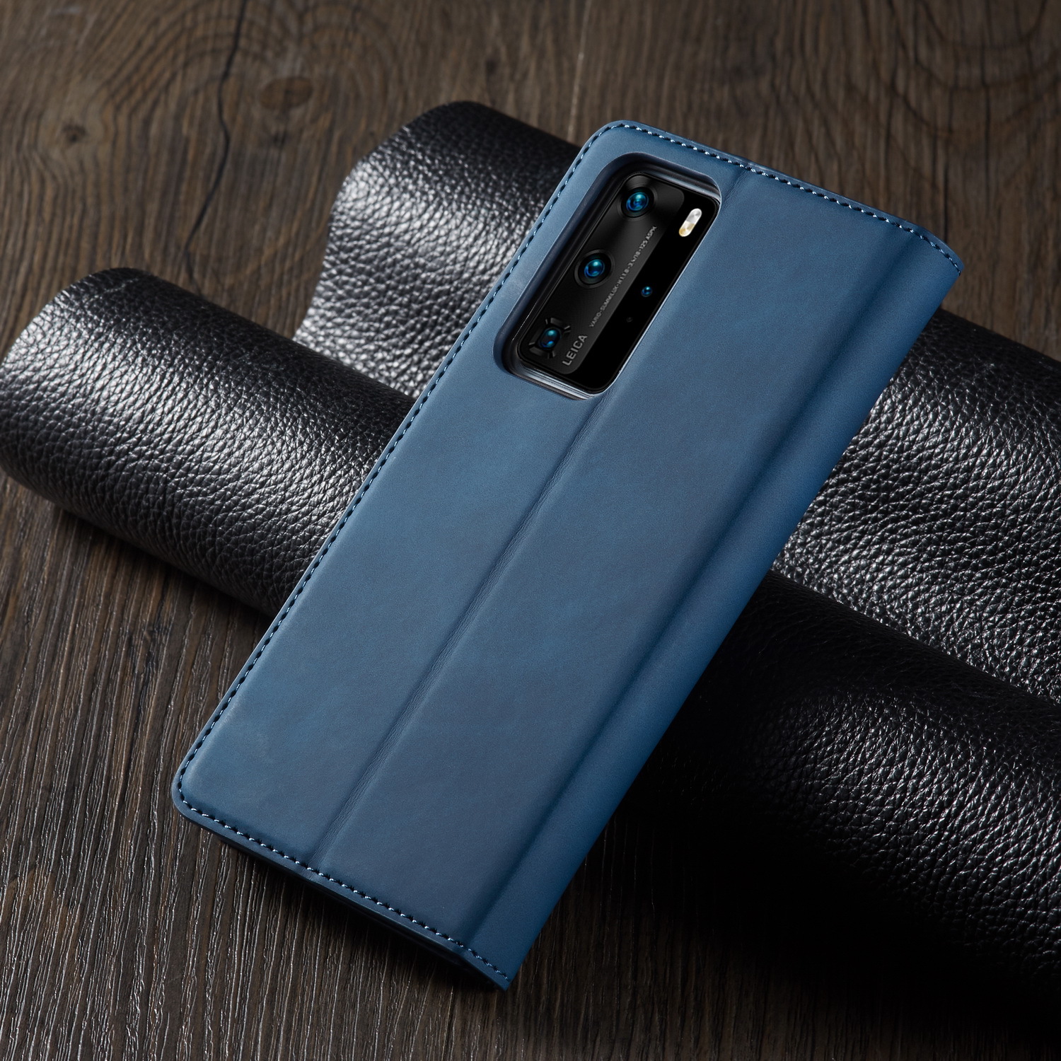 适用华为p40pro翻盖式插卡手机皮套谷歌pixel6相框保护壳tpu支架