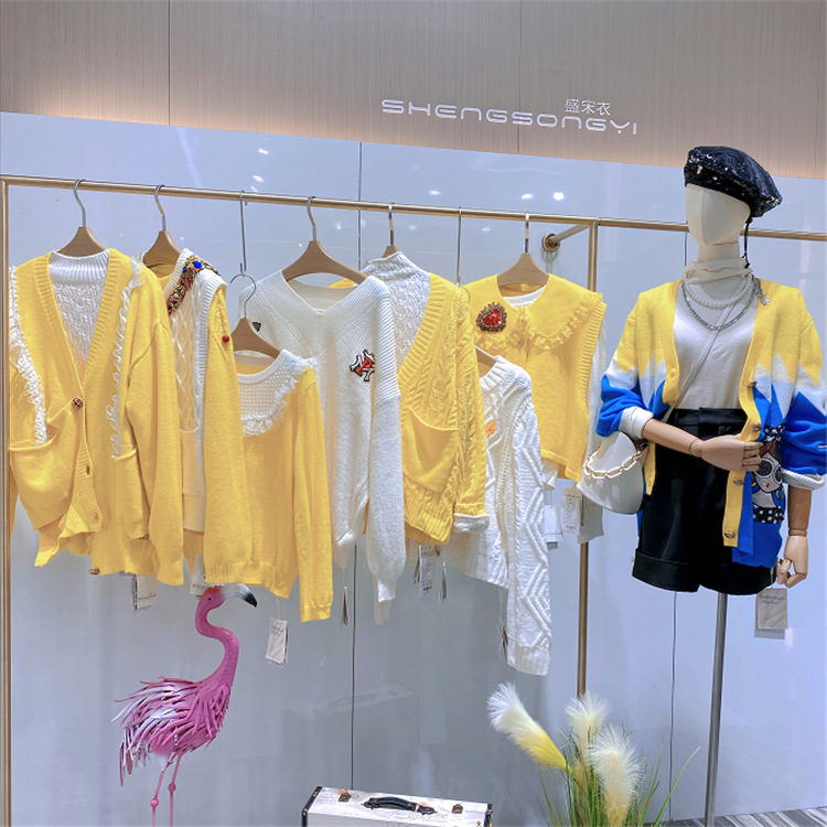 早安公主21秋冬 品牌折扣女装毛衣 专柜库存尾货清仓剪标折扣衣服