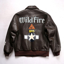 美国复刻二战美军军版款式陆航轰炸机b3羊皮毛一体飞行员夹克皮衣