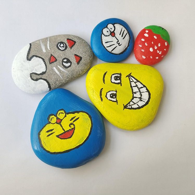 彩绘石头 绘画鹅卵石 diy创意手绘扁石 美术彩绘石头 厂家供应