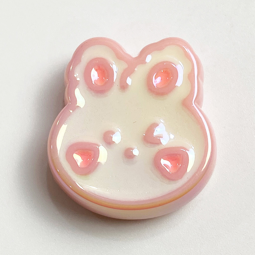 Drop Oil Colorful UV Bunny Bear Ultraman Handmade DIY Mobile Phone Charm Accessories Straight Hole Beaded Barrettes Accessories Scattered