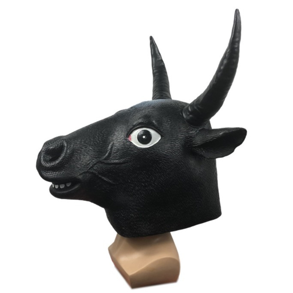 金牛头套牛头面具动物生肖道具牛气冲天牛魔王头饰牛年年会派对新