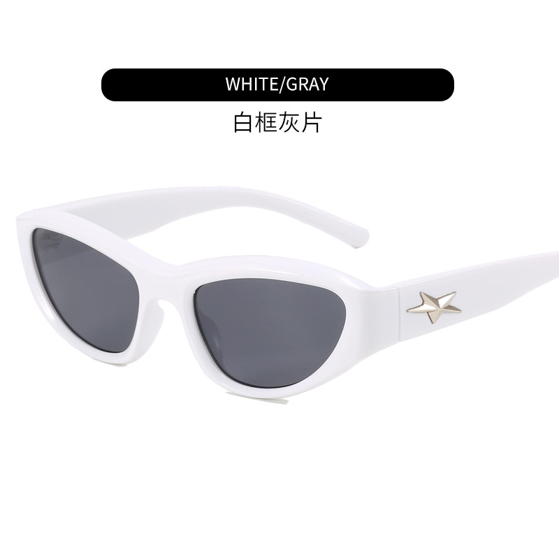 Fashion Sunglasses Women's High-End Small Frame Eyeglasses Five-Pointed Star Sunglasses Outdoor UV-Proof Sun Glasses