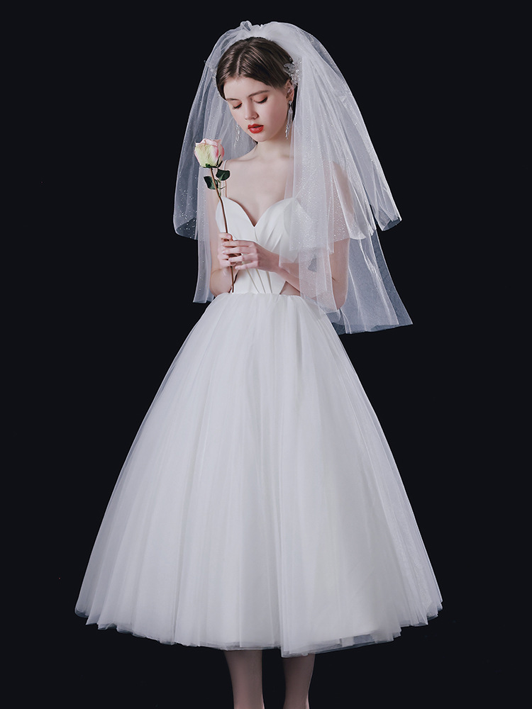 短婚纱礼服白图片