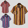 Foreign trade explosion models summer new pattern temperament stripe Short sleeved shirt Easy Sleeved shirt Large Cross border Large Foreign trade explosion models summer new pattern temperament stripe Short sleeved shirt Easy Sleeved shirt Large Cross border Large