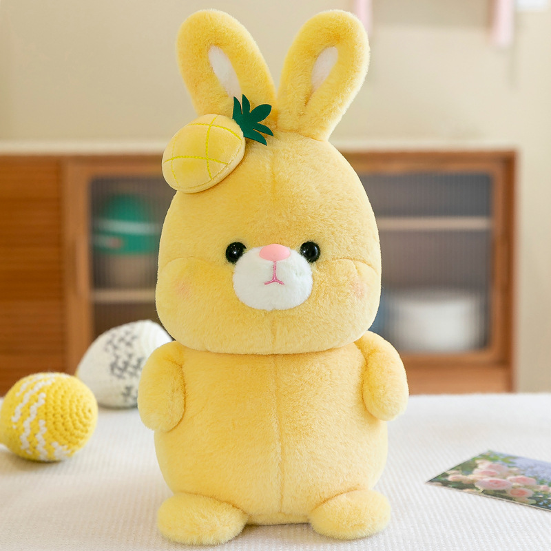 Cute Watermelon Strawberry Rabbit Doll Little Bunny Doll Plush Toys 8-Inch Dolls for Clawing Birthday Gift