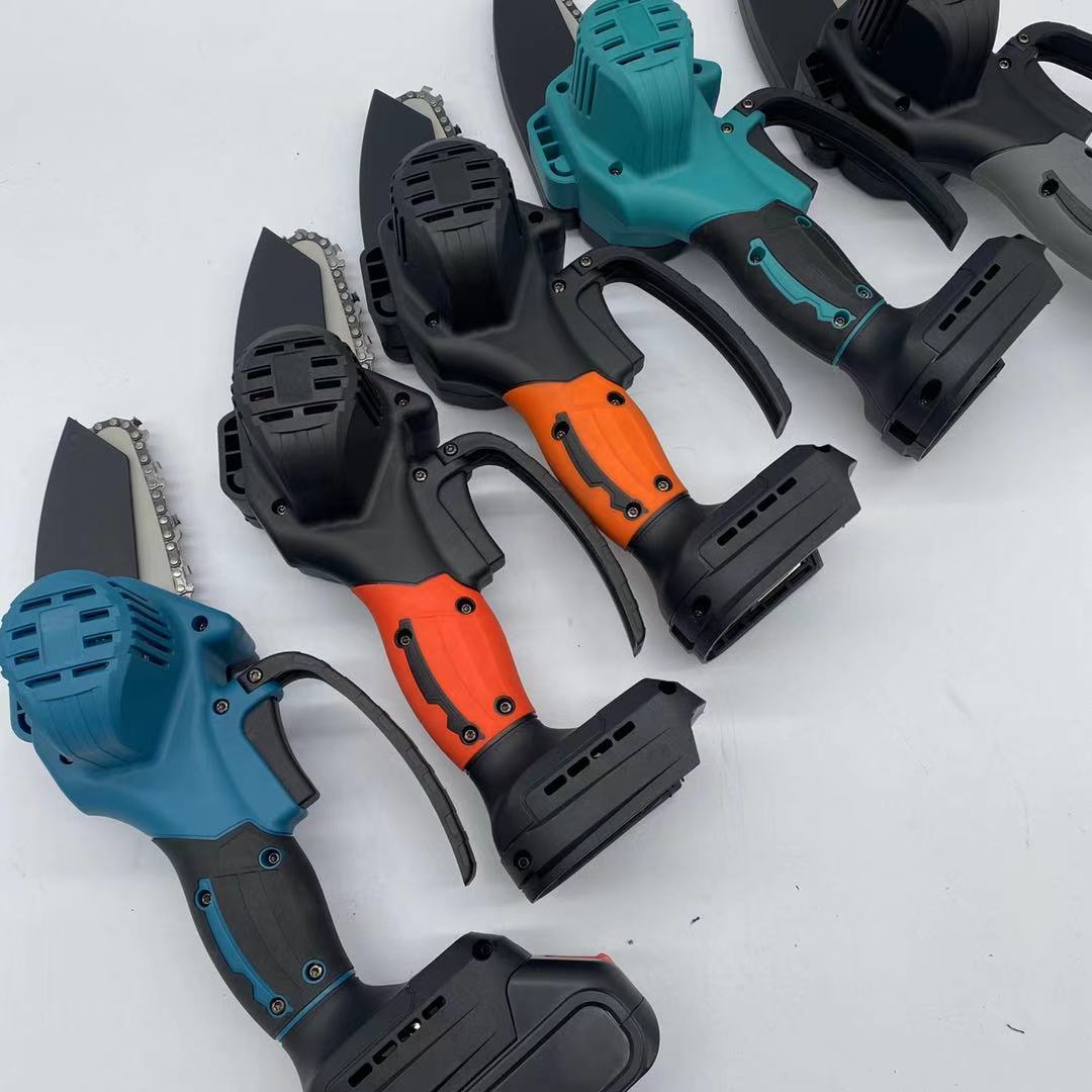 锂电充电电链锯单手电锯家用伐木锯电动迷你无线砍树修枝工具