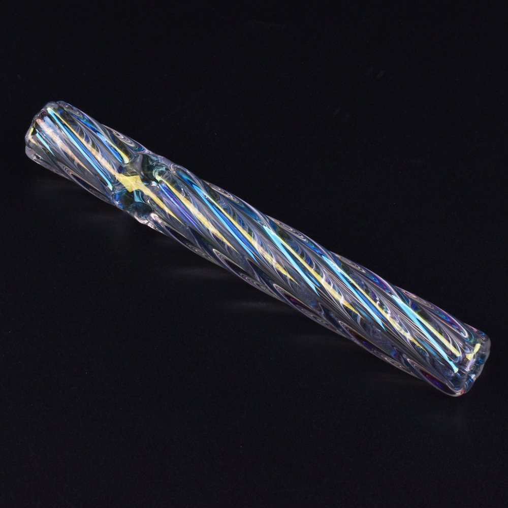 新款炫彩螺旋玻璃烟斗直筒og管高硼硅玻璃烟嘴套装glass pipe