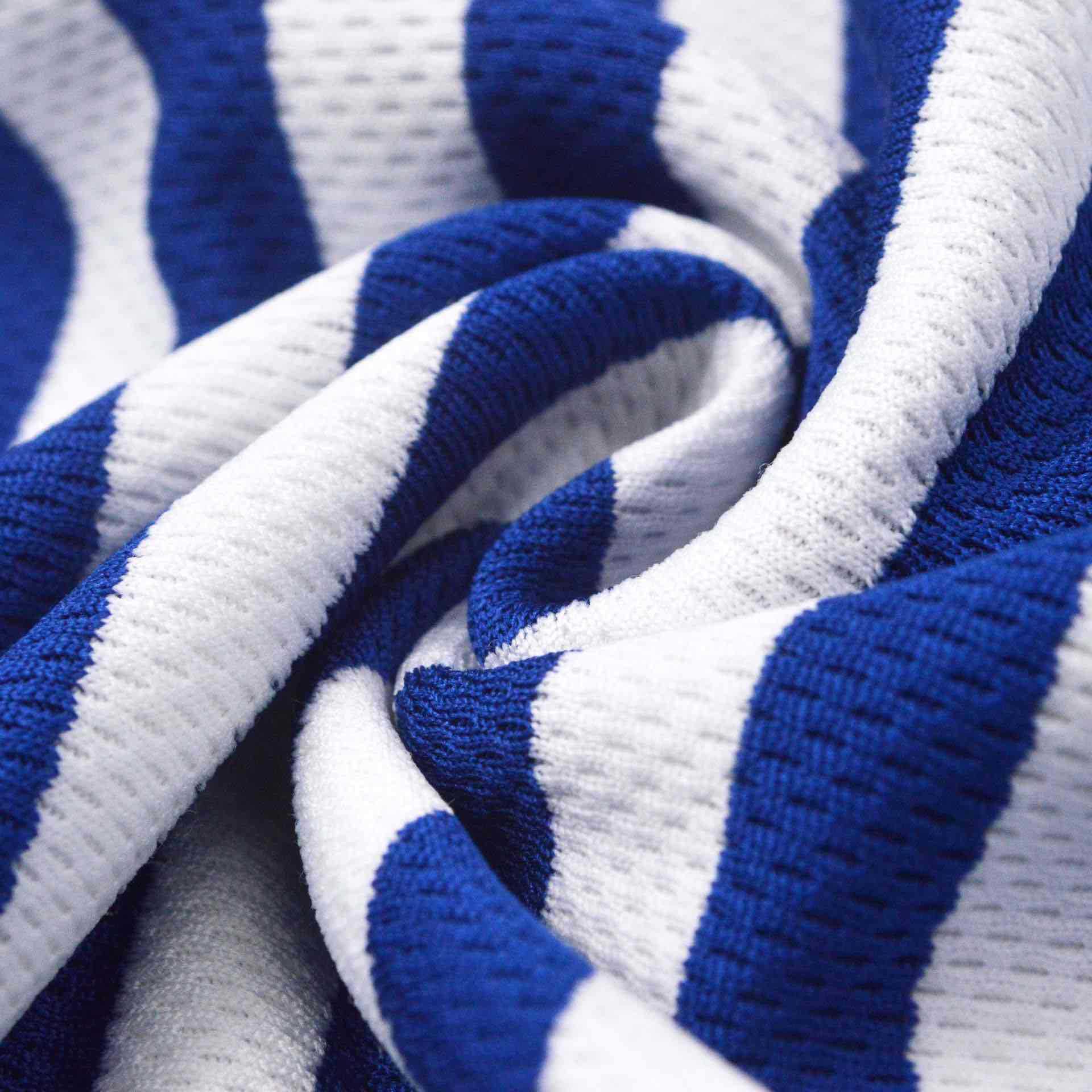 海军蓝条纹蜂窝布 单向导湿 抗uv 银离子