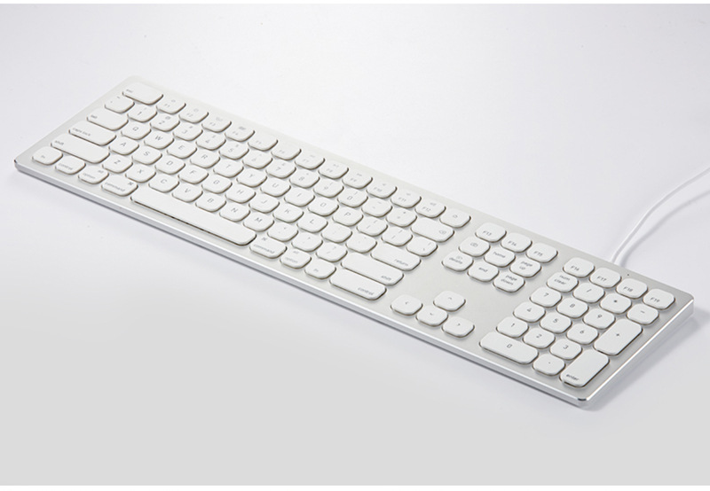 106键有线键盘 苹果mac专用金属多功能按键usb接口键盘圆形按键