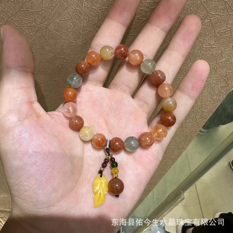 夏天倪妮同款北京天然水晶福禄寿五福多宝美拉德显白手链手串
