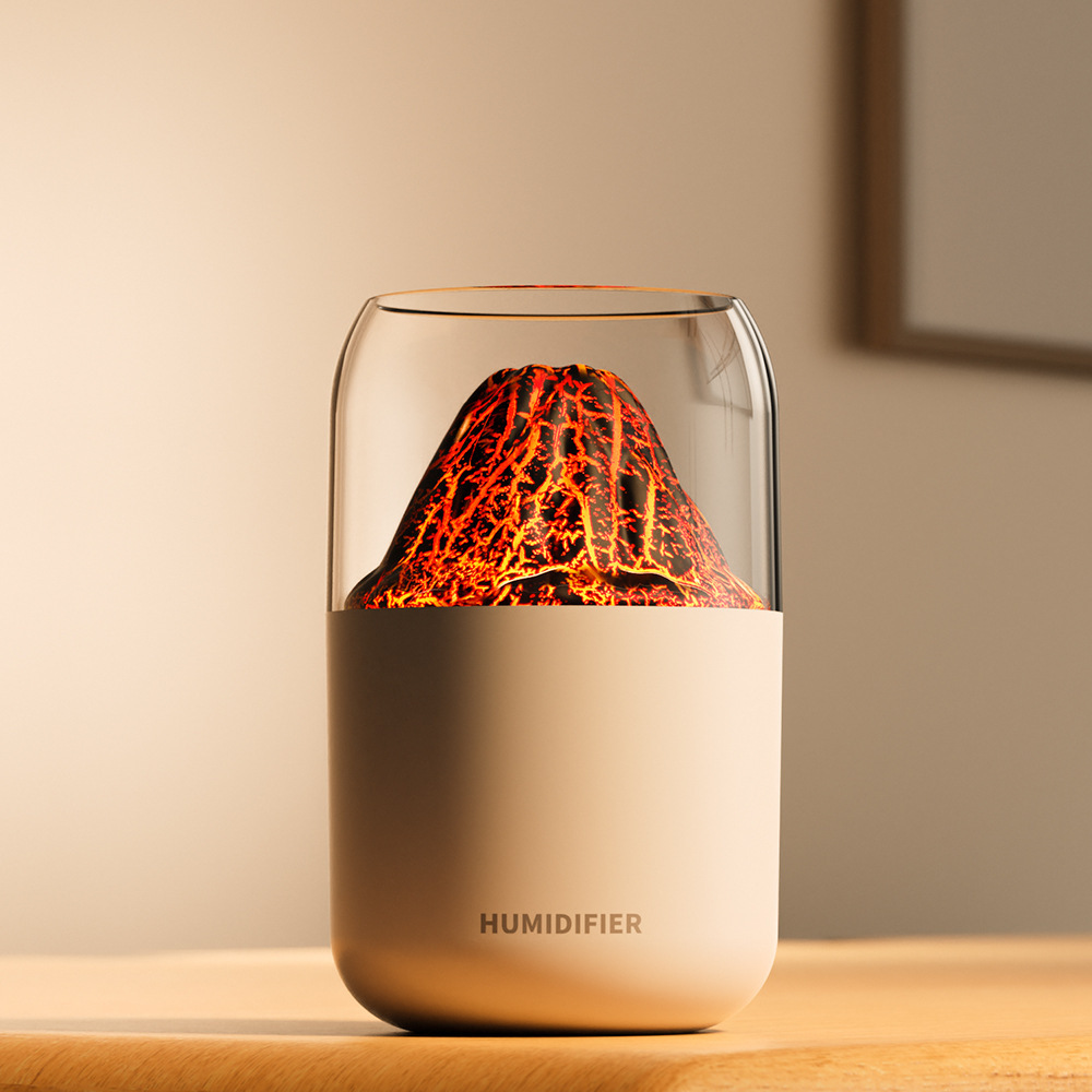 2023 New Planet Volcano Humidifier Home Bedroom Seven-Color Ambience Light Ultrasonic Aroma Diffuser Desktop Mute Aroma Diffuser