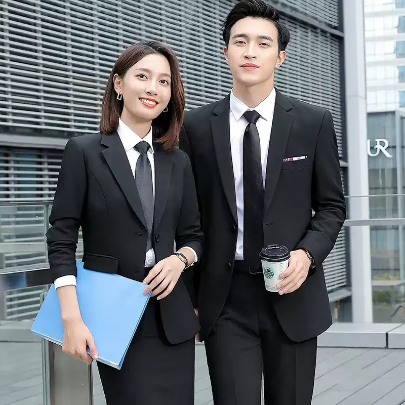 气质面试套装女西服经理总裁职场工作服2021春秋男女同款西服套装