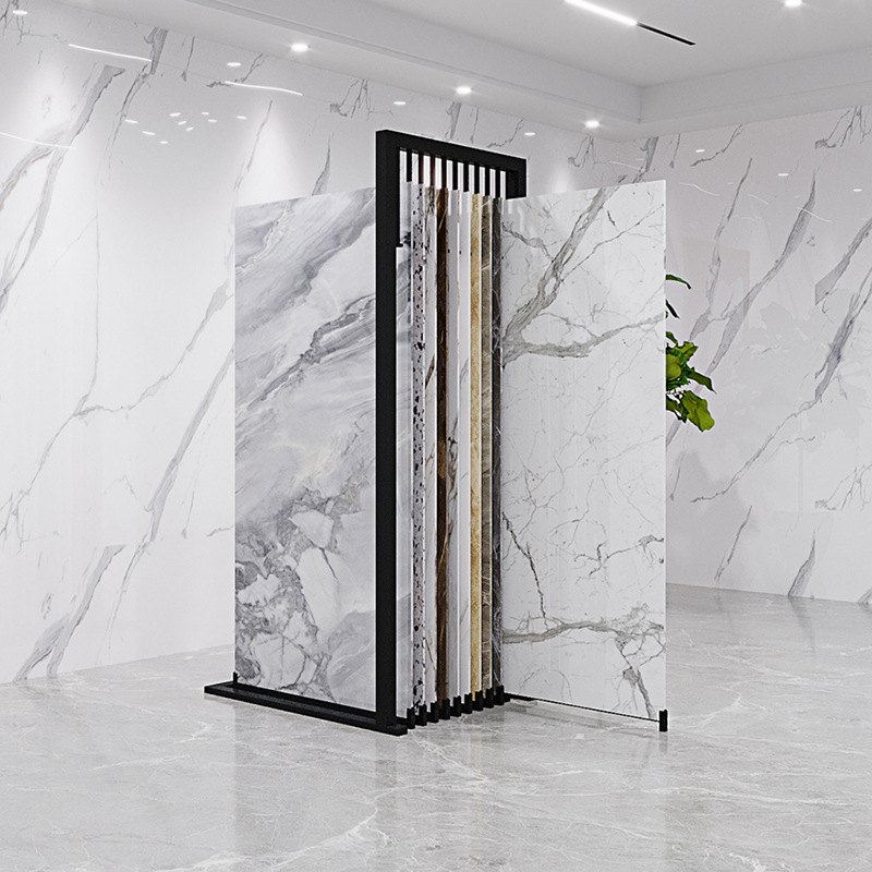 瓷砖抽拉展示架大板岩板推拉架陶瓷陈落地列架瓷砖展厅样品抽拉柜