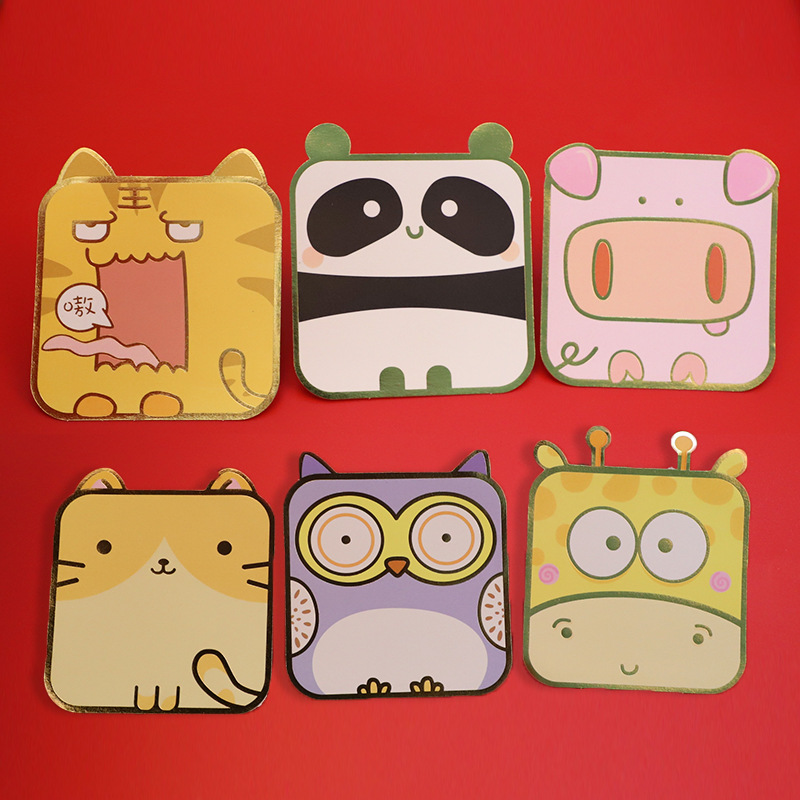 新年卡通小动物立体红包袋中式春节爆款宝宝幼儿园烫金通用利是封