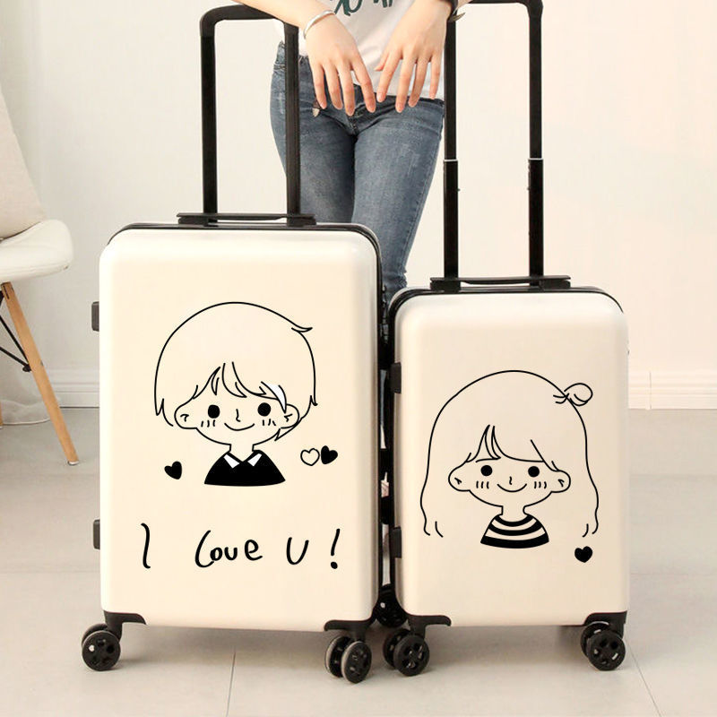 个性创意行李箱贴纸可爱少女心ins拉杆旅行箱自粘防水可移除贴画