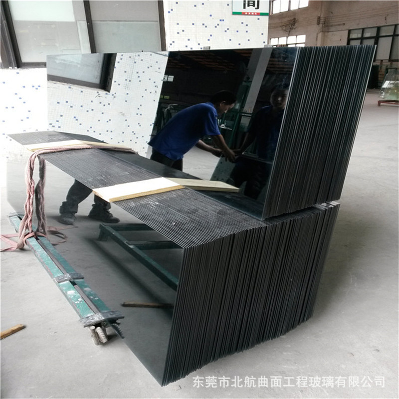 有色玻璃 黑玻 加工 厂家直售5mm/6mm/8mm 黑色透明钢化玻璃
