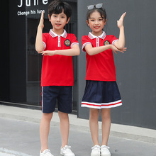 儿童校服棉幼儿园园服夏天小学生班服一年级红色校服大班毕业照服