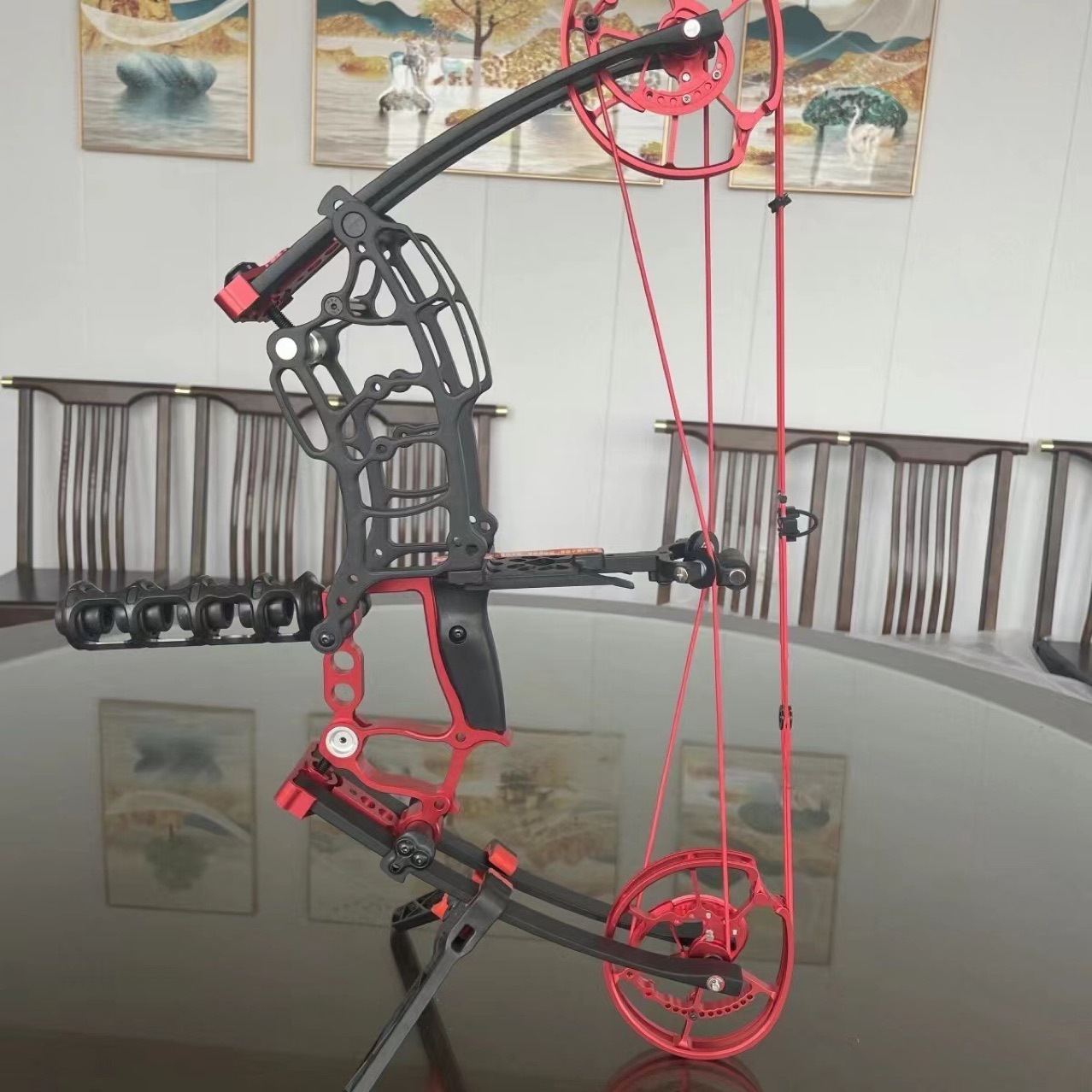 恶棍两用复合弓射箭射钢珠弓户外短轴弓箭射击运动器材比赛套装弓