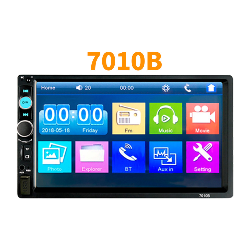 7-Inch Car Multimedia CarPlay Central Control Universal Radio Double Ingot 2din Bluetooth Vehicle-Mounted MP5 Player