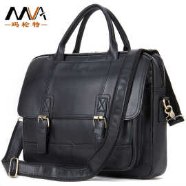 欧美跨境新款真皮男包男士公文包男款复古头层牛皮商务手提包批发