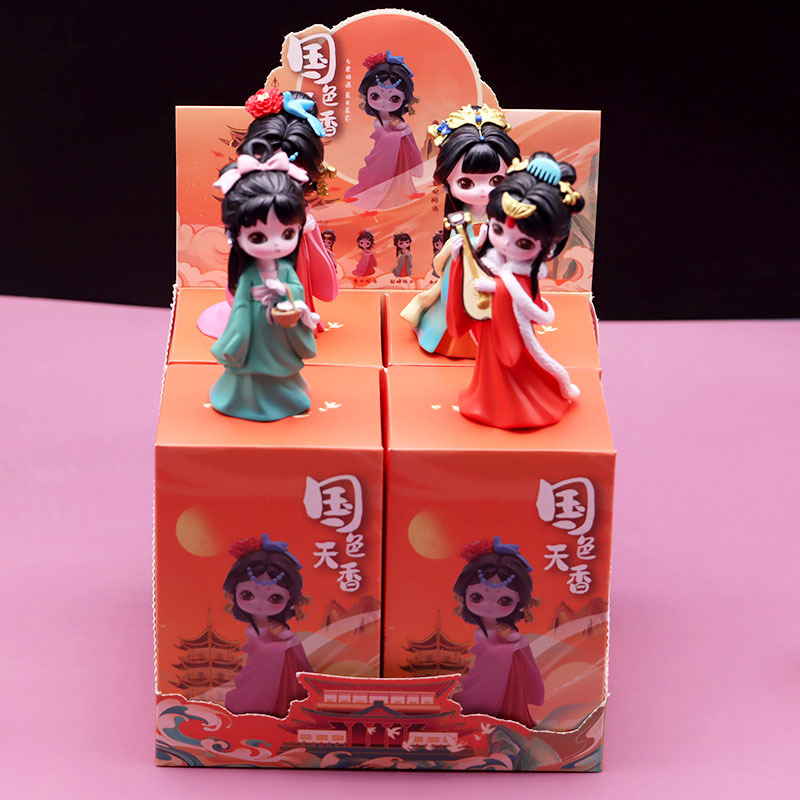 national fragrance blind box ancient style hanfu hand-made toy surprise fashion play gift resin decoration creative national fashion gift