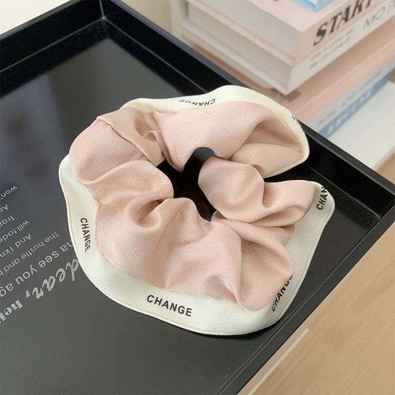 High-Grade Large Intestine Ring Small Fragrance Hair Ring French Elegant Temperament Contrast Color Large Intestine Ring Tie Ball Head Hair Rope Hair Accessories