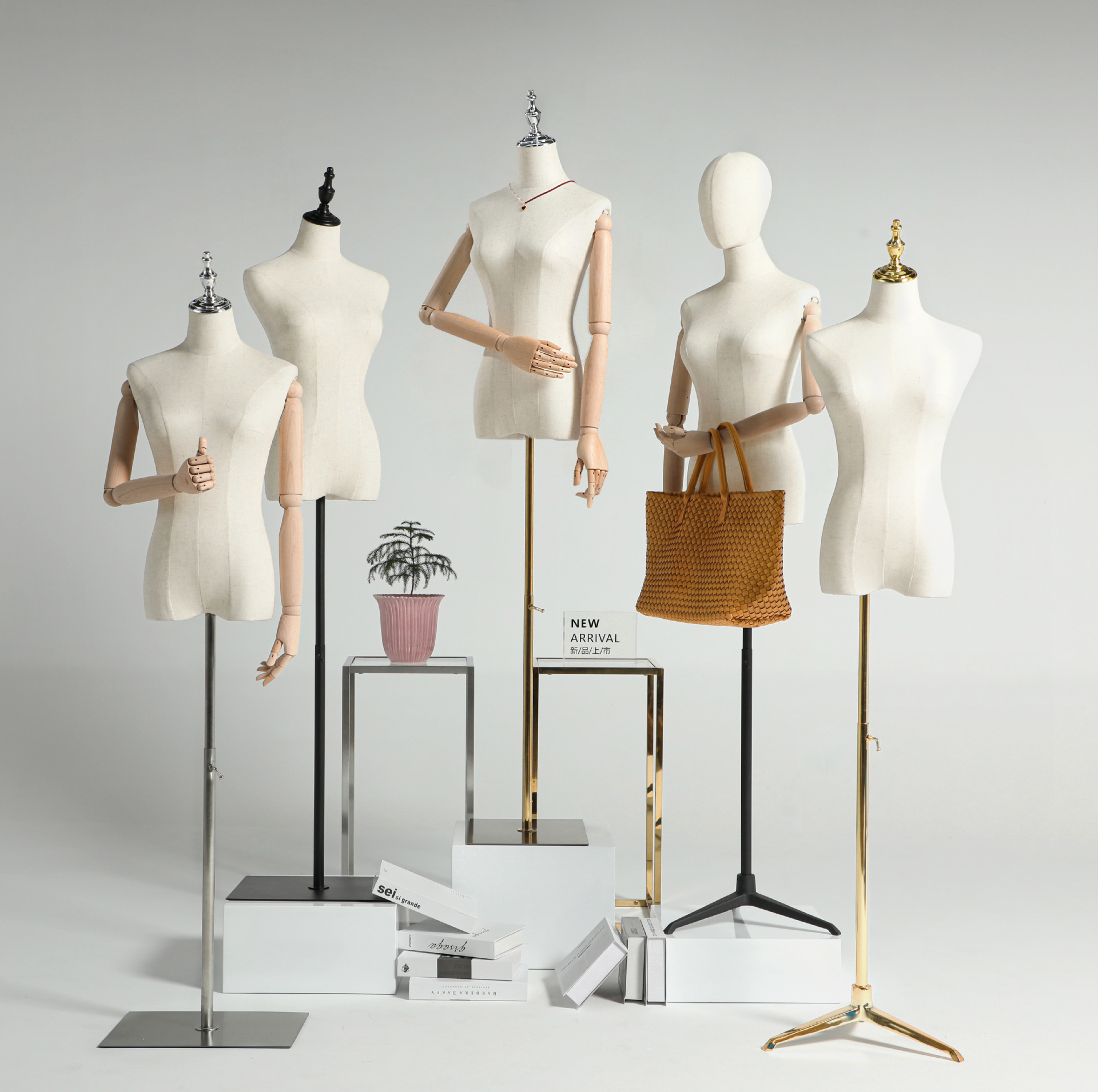 服装店模特道具女半身人台橱窗展示架全身人偶人体婚纱假模特架子