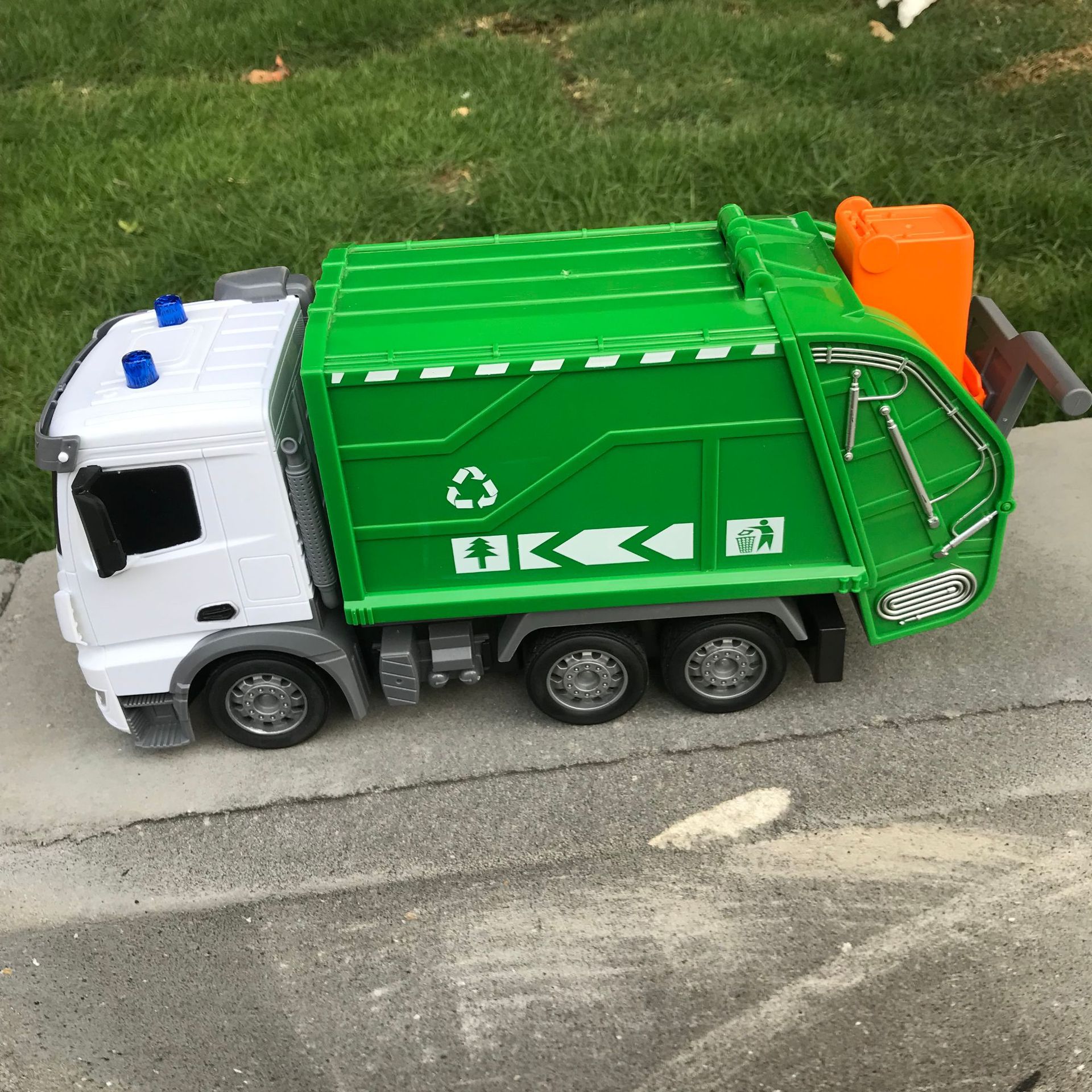 亚马逊cpc遥控垃圾车运输环卫车电动无线回收车儿童工程车r/c玩具