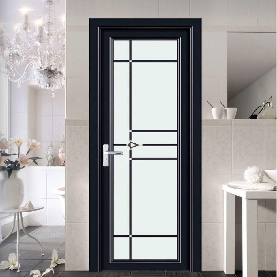 卫生间门厕所门厨房钛镁铝合金简约家用洗手间浴室玻璃厨房平开门