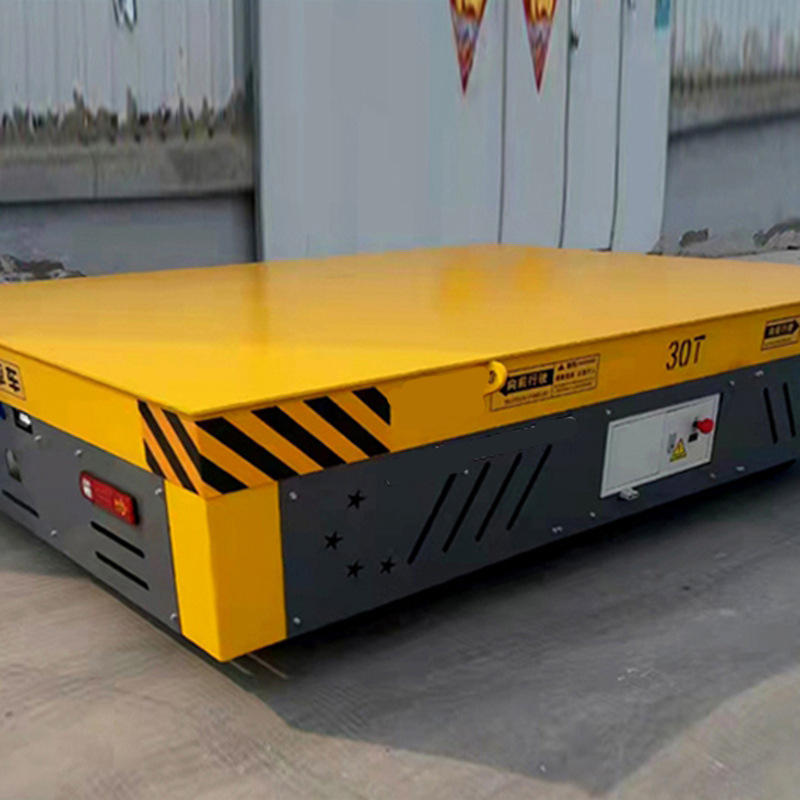 10吨小型电动平板车 低压轨道地平车无线遥控物蓄电池运输平板车