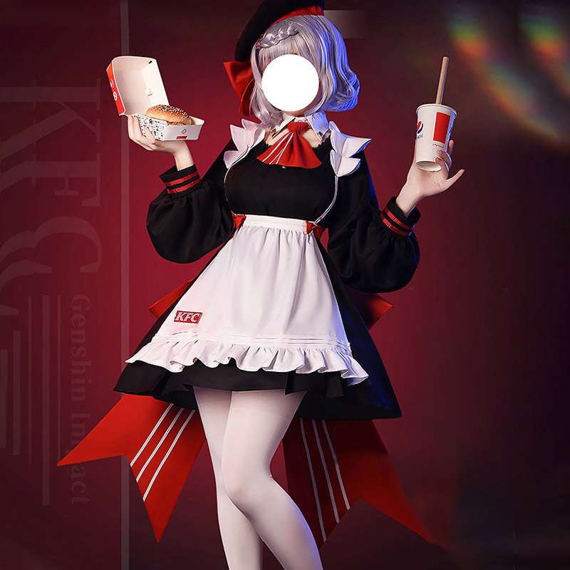 星尚漫舞原神kfc联动cos服诺艾尔cosply异世寻味女仆服装店员套装