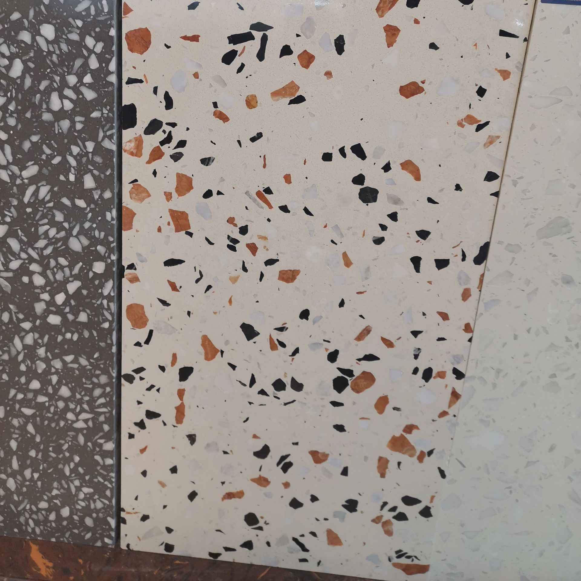 无机预制彩色水磨石800*800服装店美容院防滑地砖咖啡厅茶几桌面