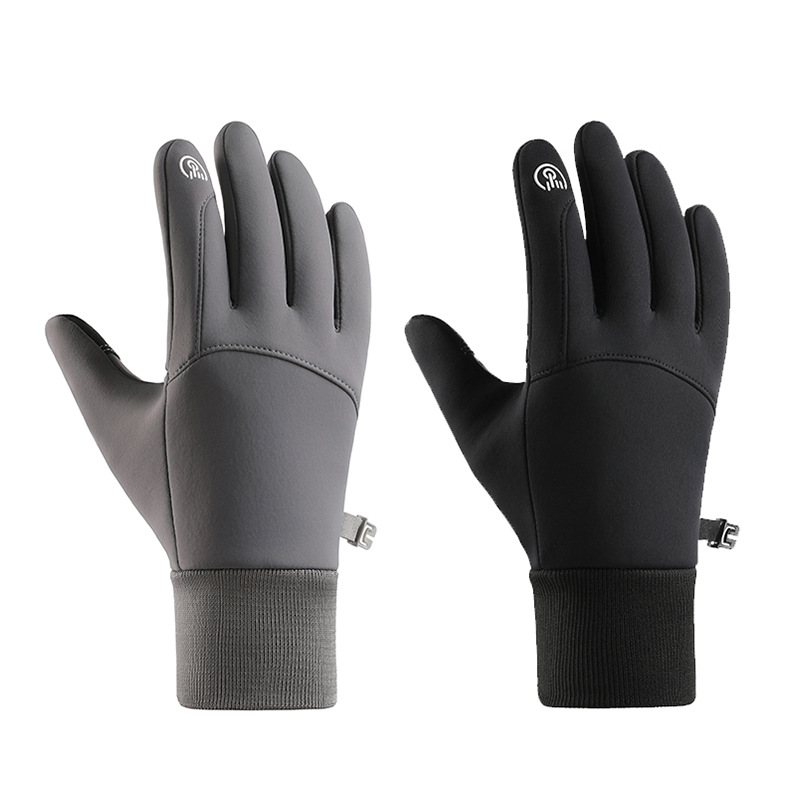 Autumn and Winter Sports Fleece-lined Warm Men's and Women's Non-Slip Touch Screen Ski Bicycle Riding Cold-Proof Outdoor Gloves Cross-Border